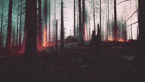 El-Desastre-De-Los-Incendios-Forestales-Lluviosos-Está-Ardiendo-Causado-Por-Humanos