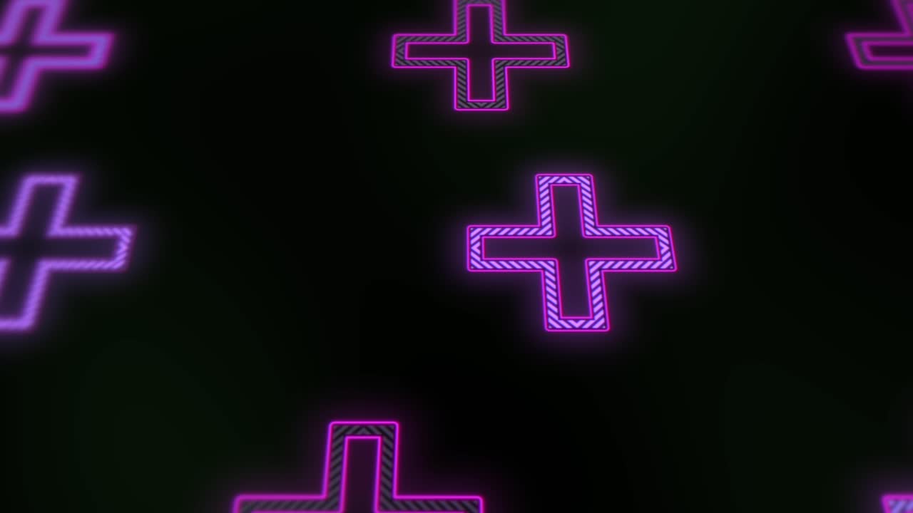 네온 보라색 십자가 패턴