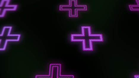 Neon-purple-crosses-pattern