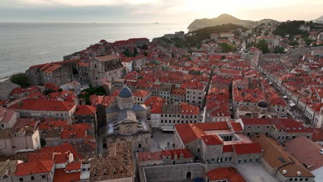 beautiful aerial view of dubrovnik's red-tiled roofs and coastal backdrop