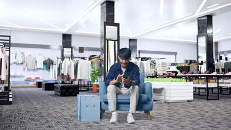 hombre comprando en una tienda de ropa