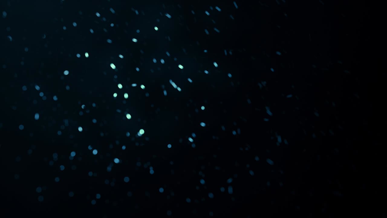 blizzard, abstract composition from chaotic flying sparkles like a snow in a winter with depth of field