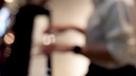 out-of-focus images of a piano performance