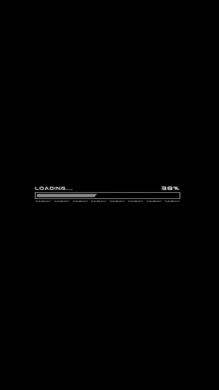 Digital Loading Progress Bar Animation on Black Background