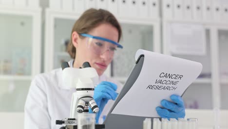 scientist working on cancer vaccine research in a laboratory