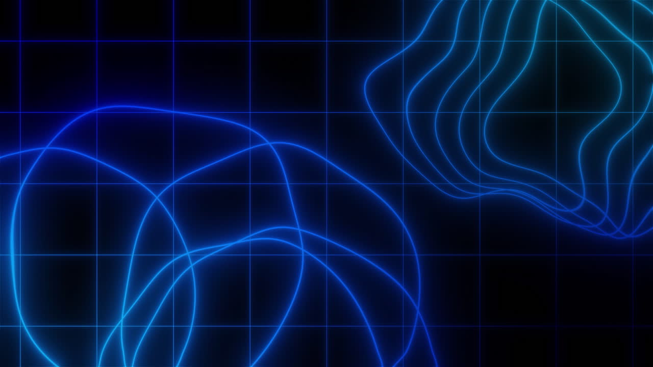 Neon Grid Abstract Background