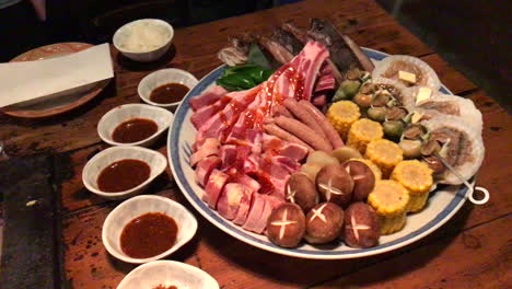 meat set for yakiniku japanese style