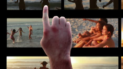 female friends enjoying the beach at sunset