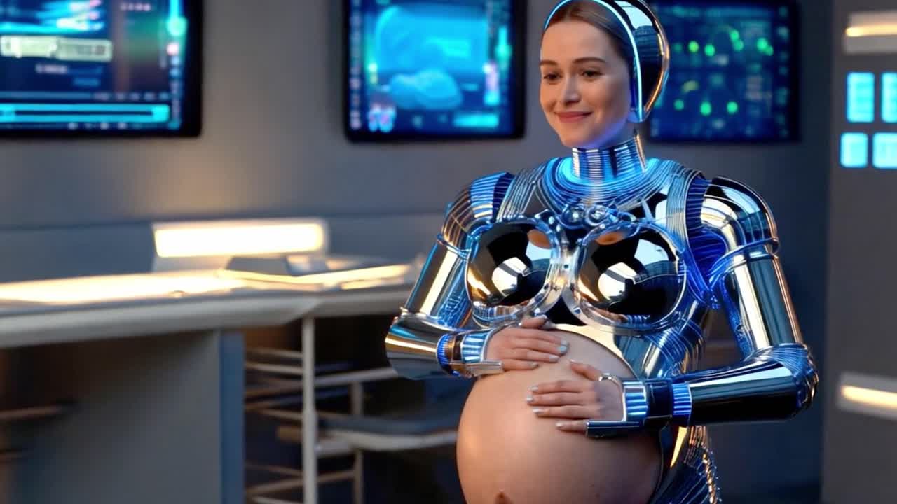Pregnant Robot Woman