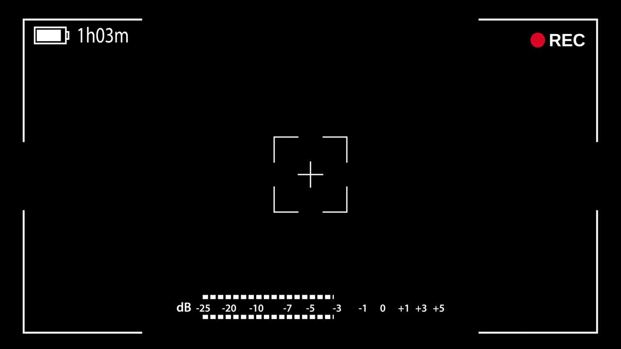 el visor de la cámara de grabación.