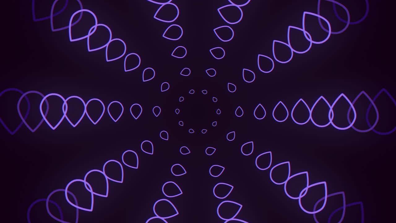 Swirling purple lines create captivating circular pattern