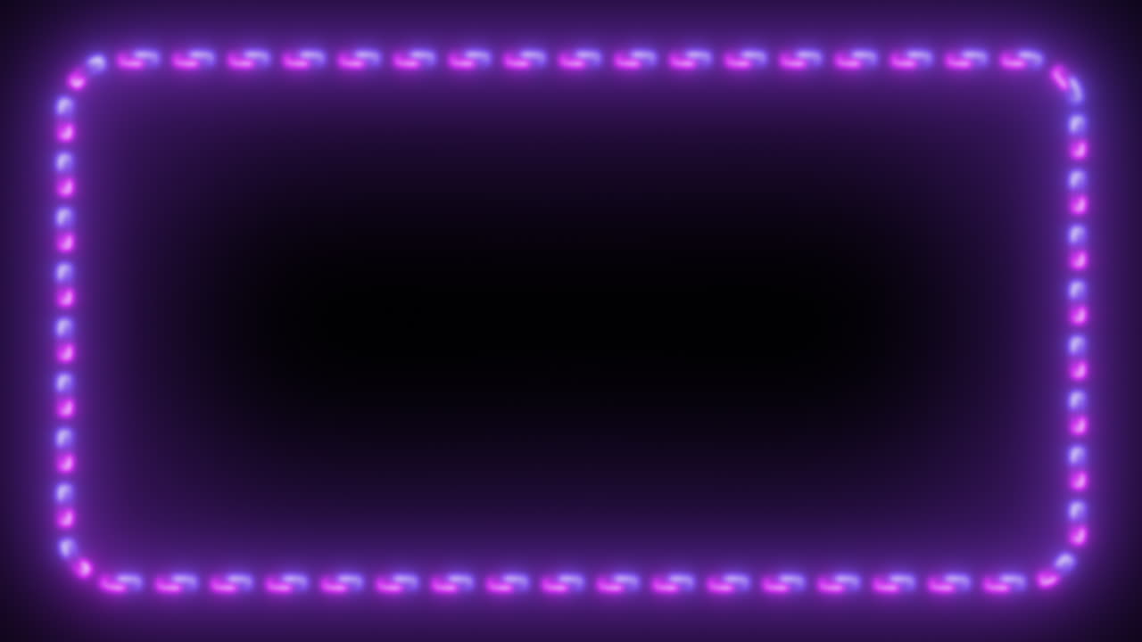 un marco rectangular hecho de guiones rosados y azules, animación fluida sin costuras, vibraciones de vapor