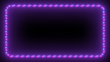 A-rectangle-frame-made-of-pink-and-blue-dashes,-seamless-flowing-animation,-vaporwave-vibes