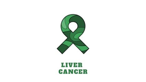 liver cancer awareness papercut ribbon animation