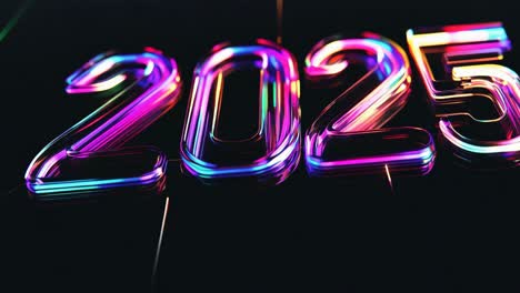2025 neon typography
