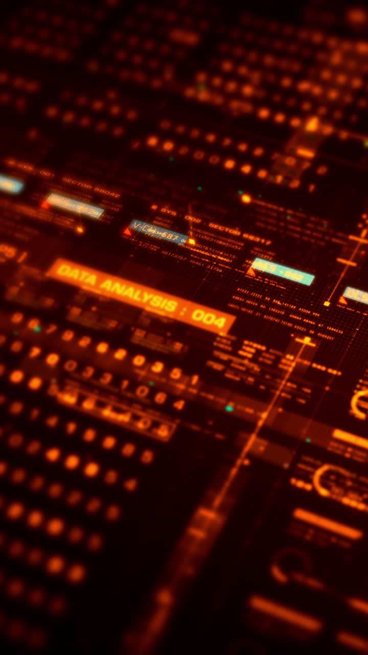 avanzado metaverso, telemetría de datos digitales de alta tecnología con números encriptados, visualización de fondo dinámico para formato de visualización de pantalla vertical de escritorio de computadora