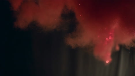 abstract red and dark smoke explosion