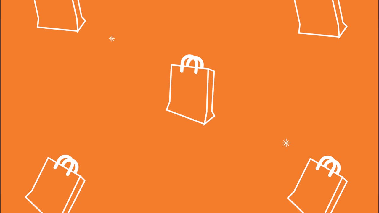 shopping bags commercial pattern animation