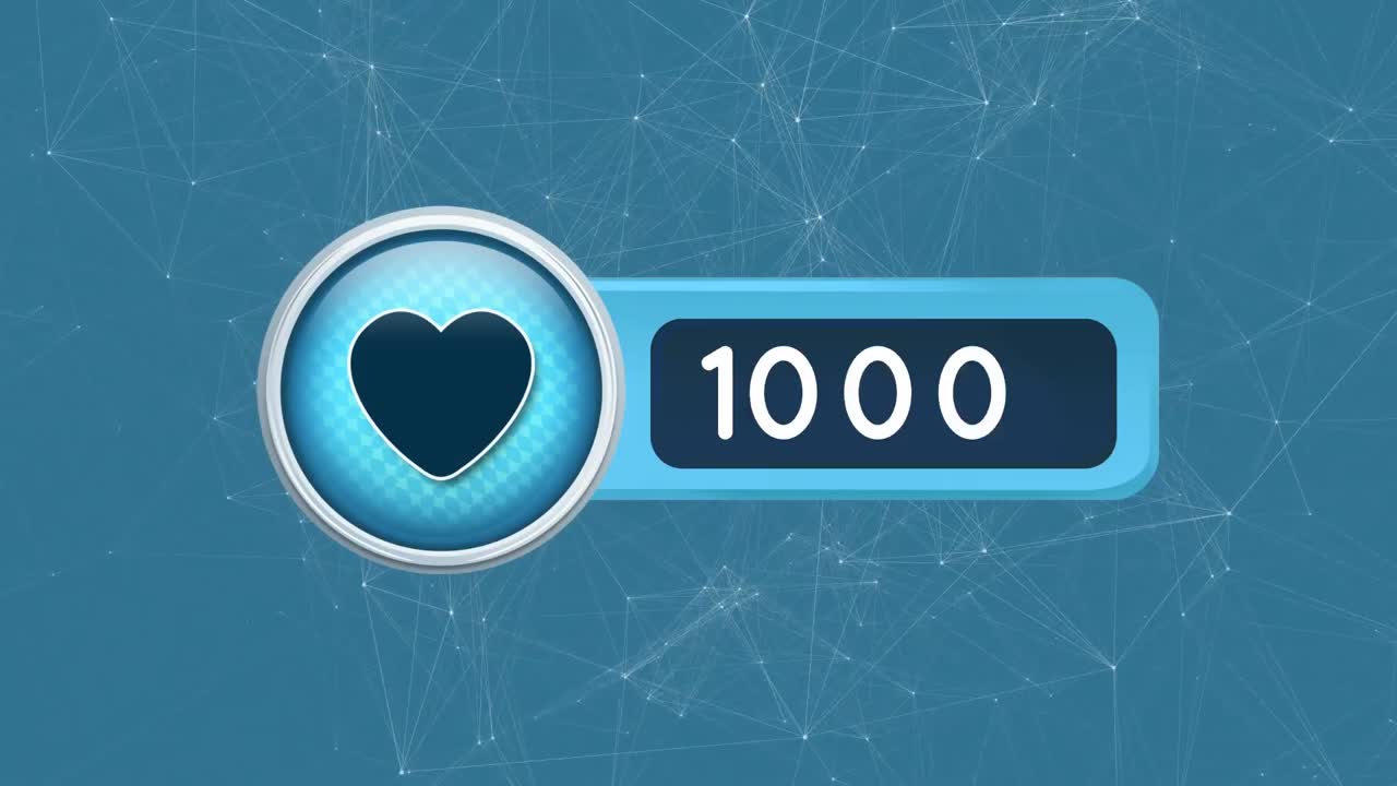 심장 아이콘과 비대칭적인 선