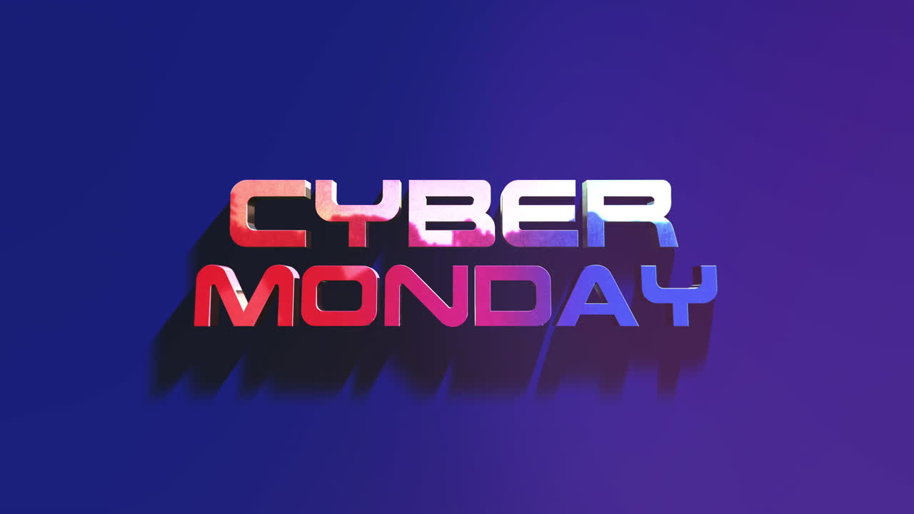 texto moderno del lunes cibernético en degradado azul