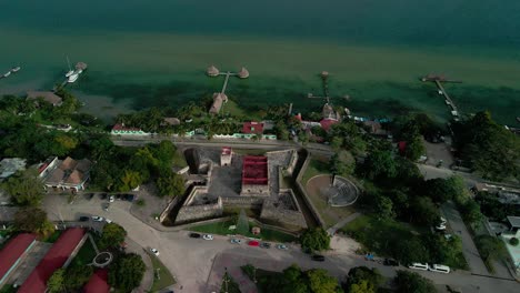 bacalar fortress in mexico seen from air