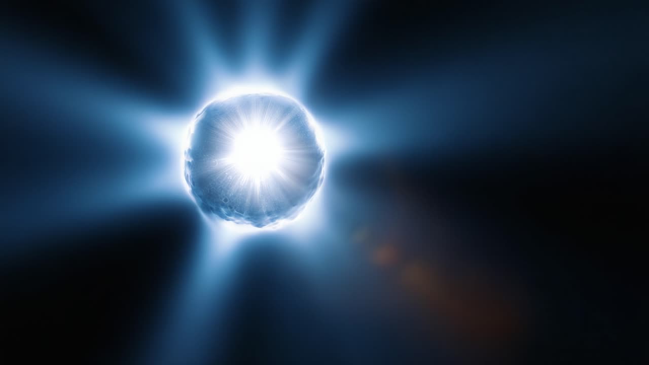 Catturato uno straordinario fenomeno celeste: la radiazione di un corpo cosmico circondato da raggi illuminanti e sfondo dello spazio profondo