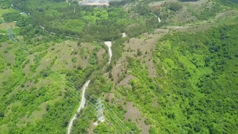 Aerial-Video-of-an-Electric-Transmission-Line-in-a-Mountainous-Area