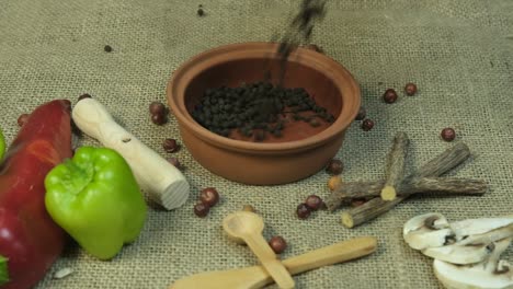 spices and seeds on the table