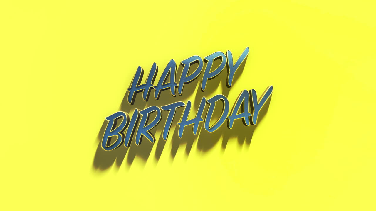 feliz cumpleaños en textura degradada amarilla