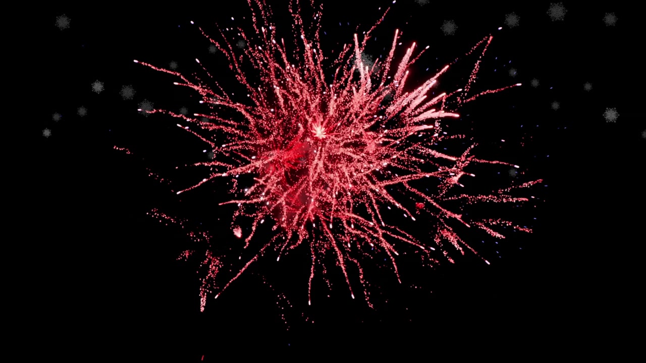Fireworks exploding against black background