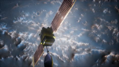 topógrafo global en órbita alrededor del planeta marte