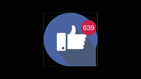 facebook like icon with notification