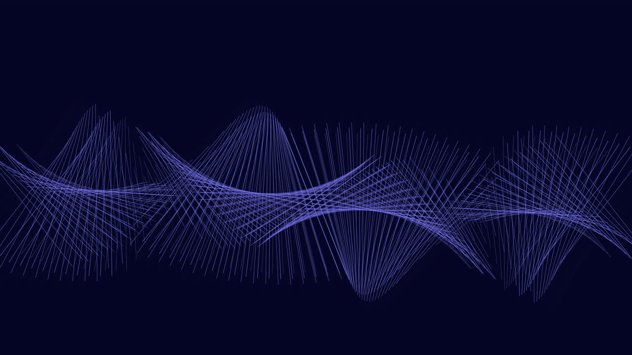 onda sonora azul dinámica en negro representación visual cautivadora del sonido o la música
