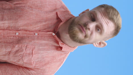 Man in a Coral Shirt