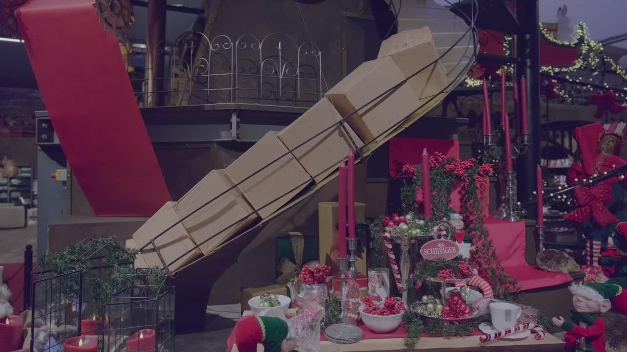 Enchanted Christmas Workshop with Elves and Gifts