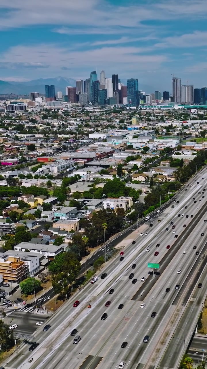 Quartiere finanziario nel centro di Los Angeles, California