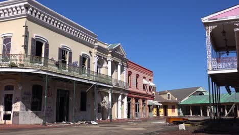 An-abandoned-main-street-attraction-at-amusement-park-presents-a-spooky-and-haunted-image