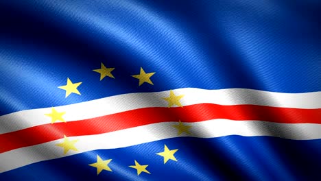 cape verde flag. seamless looping animation. 4k high definition video