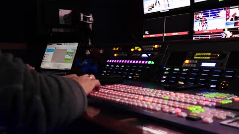 live boxing broadcast control room