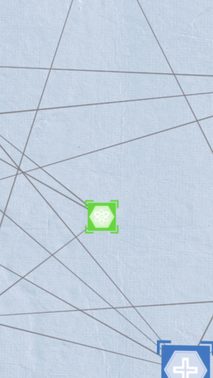 Animazione di rete di connessioni con icone su sfondo blu