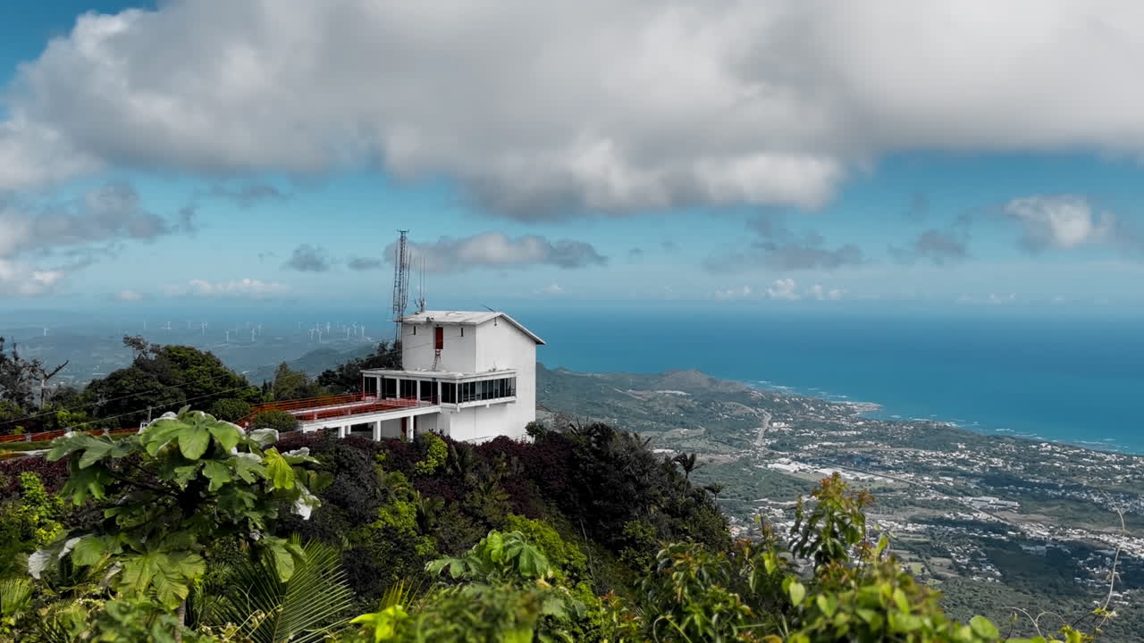 Mountain view with town, sea and sky in the background of Puerto Plata