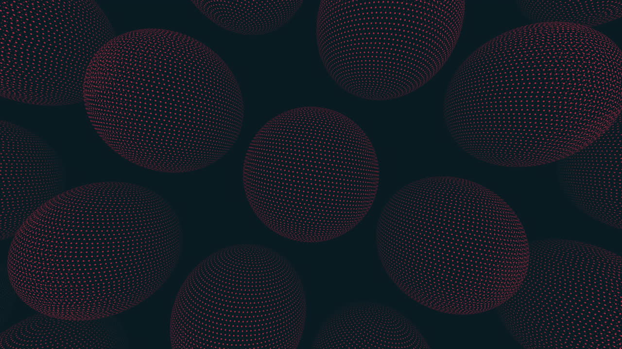 Abstract and futuristic spheres pattern with neon color