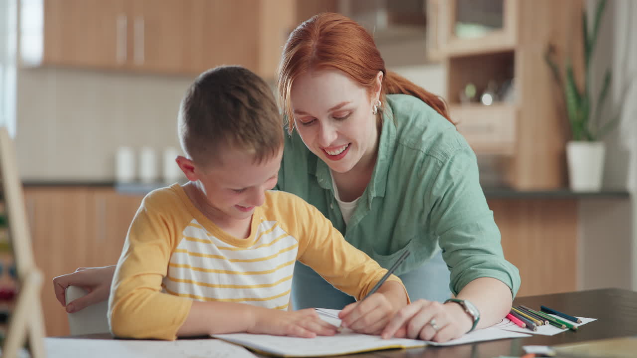 Famiglia, educazione e una madre che insegna a suo figlio