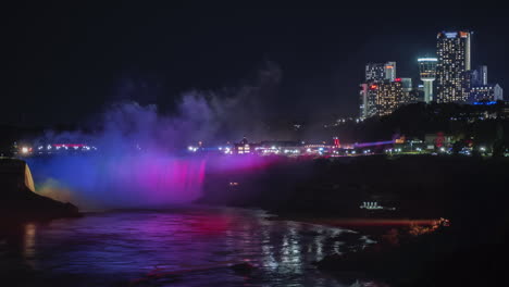 niagara falls at night timelapse