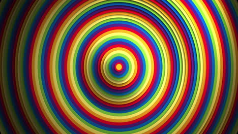 animación de círculos de colores del arco iris que se mueven en un bucle sin costuras.