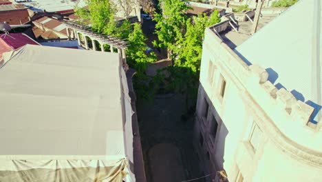 Libertad-de-Prensa-square-aerial-view-looking-down-over-Walker-palacio-Concha-building-rooftops