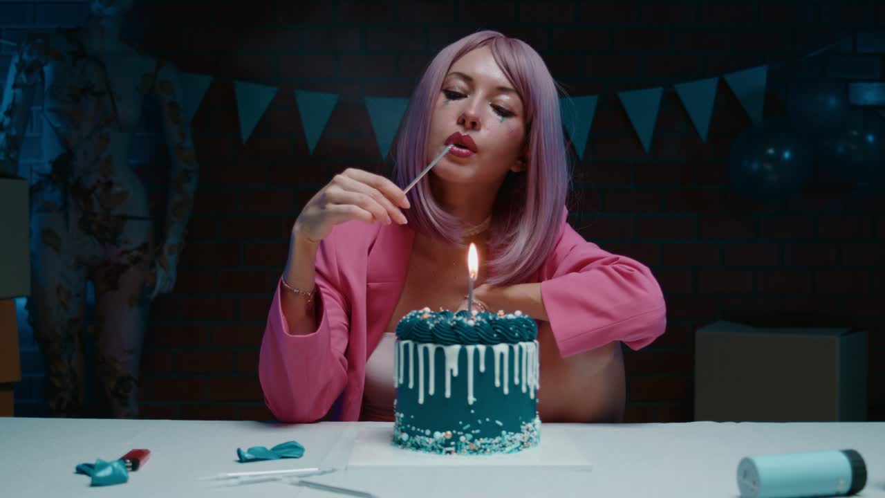 celebración de cumpleaños triste