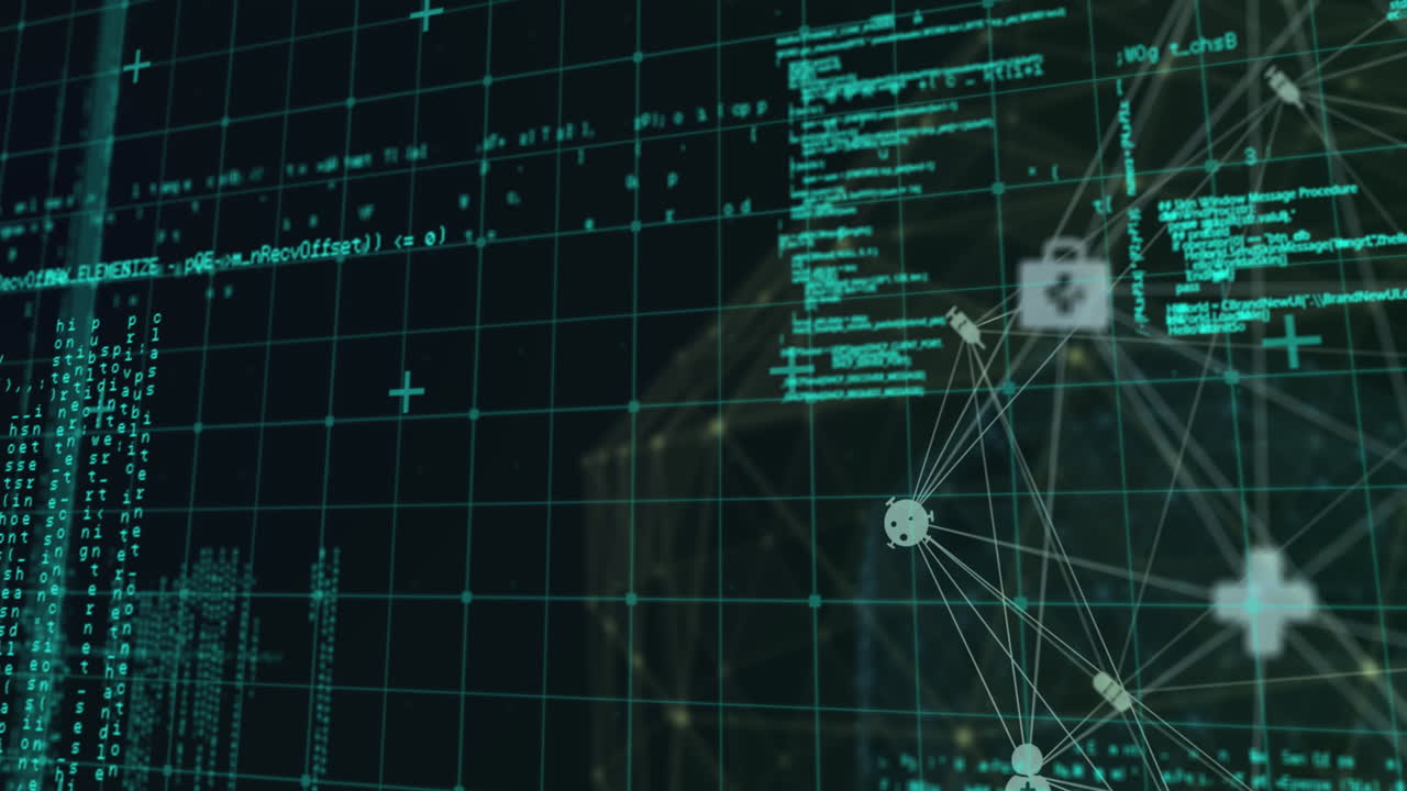 Animation of data processing over network of connections