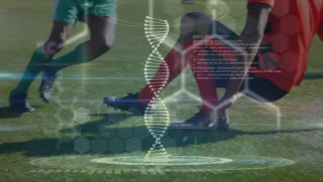 Moving-3D-DNA-with-football-player-playing