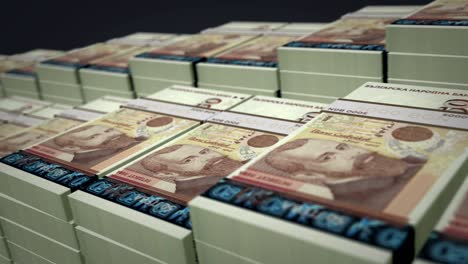 bolgaria leva dinero billete paquete de crecimiento hacia arriba bucle